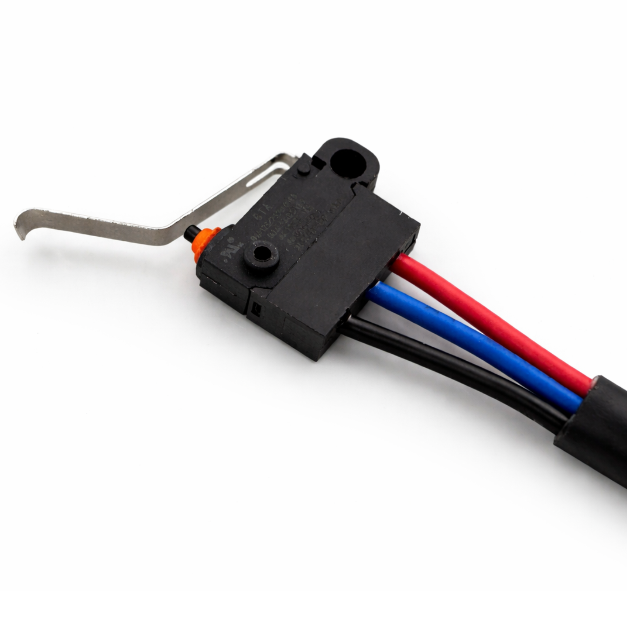 Close-up of BraunAbility 3375AKS rear rollstop occupancy microswitch for wheelchair lift